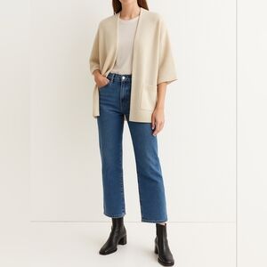 NORDSTROM Cashmere Open Front Cardigan | One Size | Ivory | Luxe Knit, Min